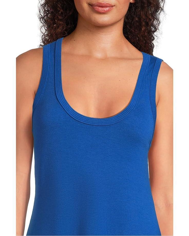Two Palms Embroidered Sleeveless Shift Dress Product Image