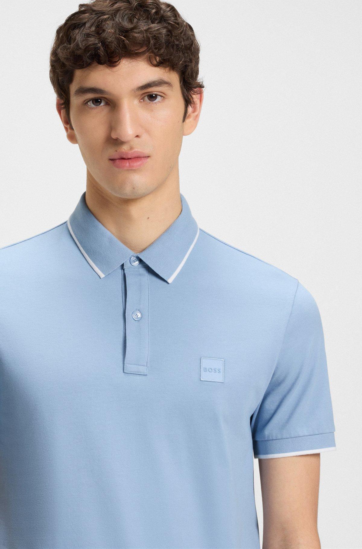 Slim-fit polo shirt in stretch-cotton piqué Product Image