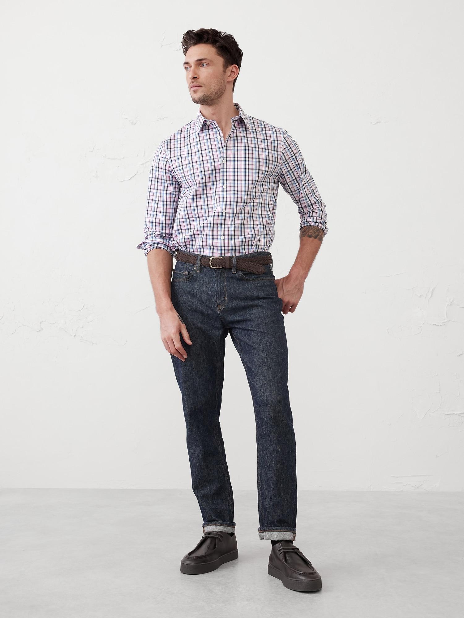 Slim Untucked Dress Shirt Product Image