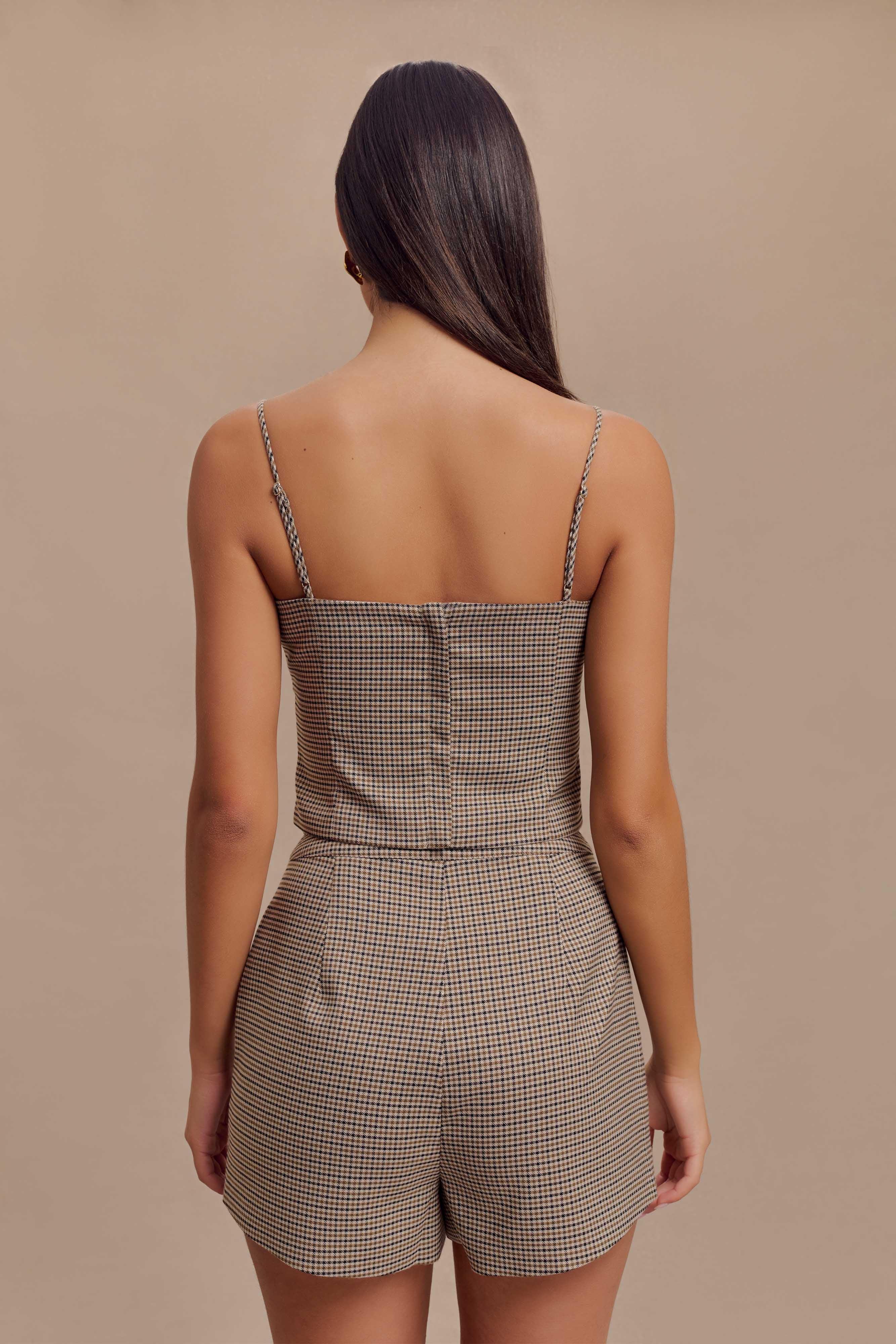 Radley Tailored Short - Tan Check Product Image