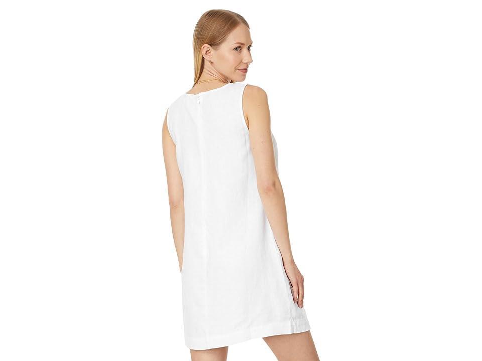 Madewell V-Neck Mini Dress in Heavyweight Linen (Eyelet ) Women's Dress Product Image
