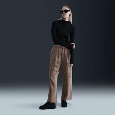 Women's Nike Sportswear Mid-Rise Oversized Open-Hem French Terry Pants Product Image
