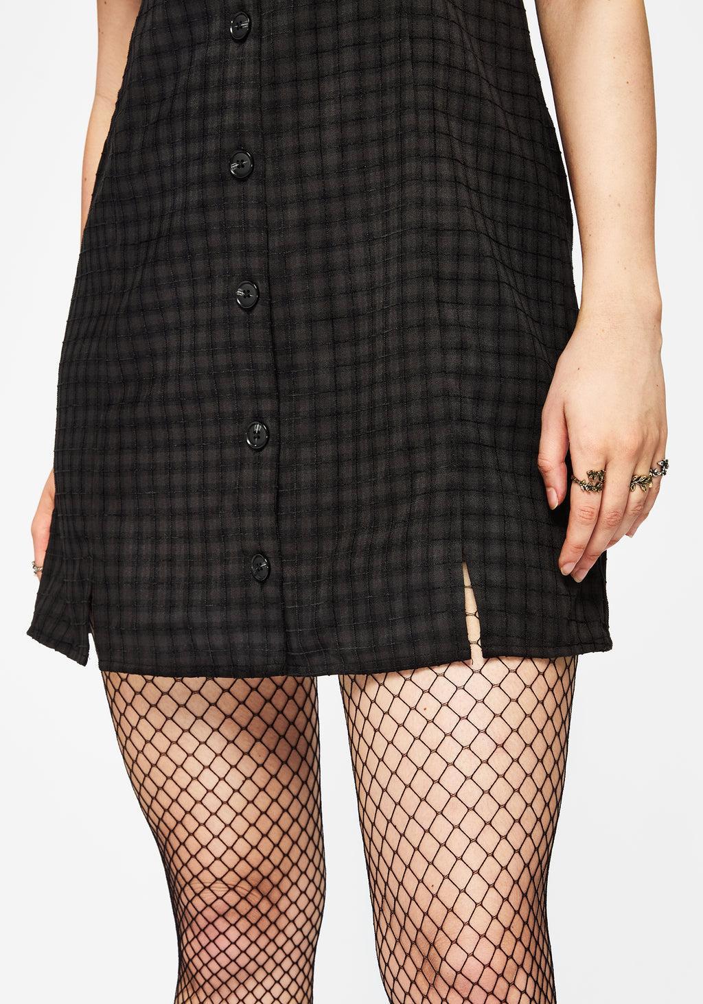 Ziggy Check Button Up Mini Dress Product Image