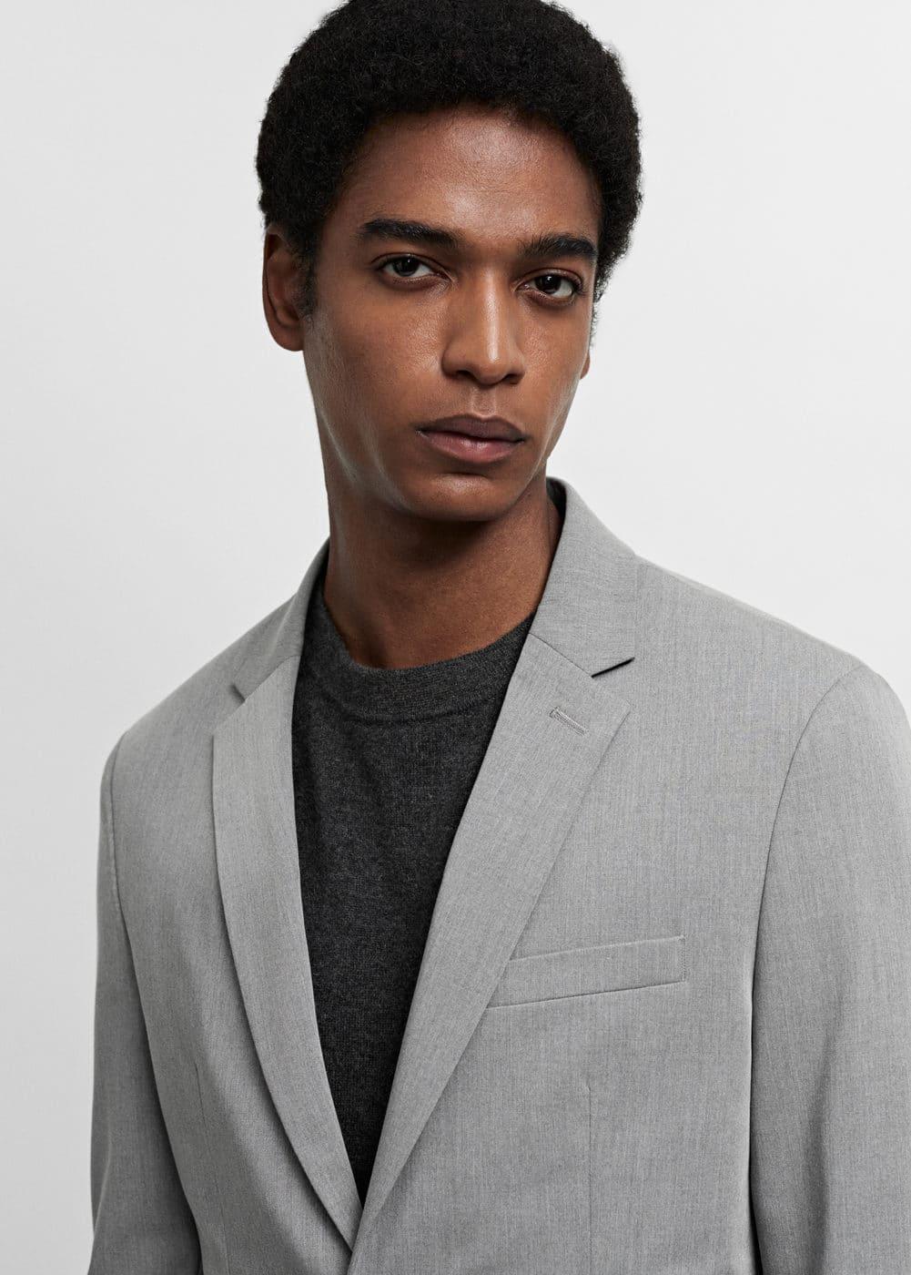 Mango Mens Super Slim-Fit Stretch Fabric Suit Blazer Product Image