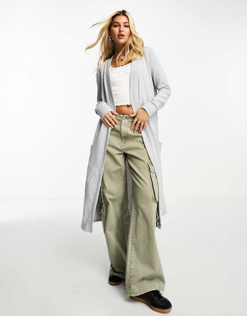 Noisy May lightweight longline cardigan Product Image