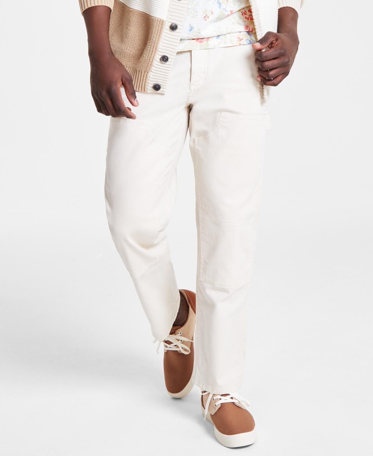 Sun + Stone Mens Workwear Straight-Fit Garment-Dyed Tapered Carpenter Pants, Created for Macys Product Image