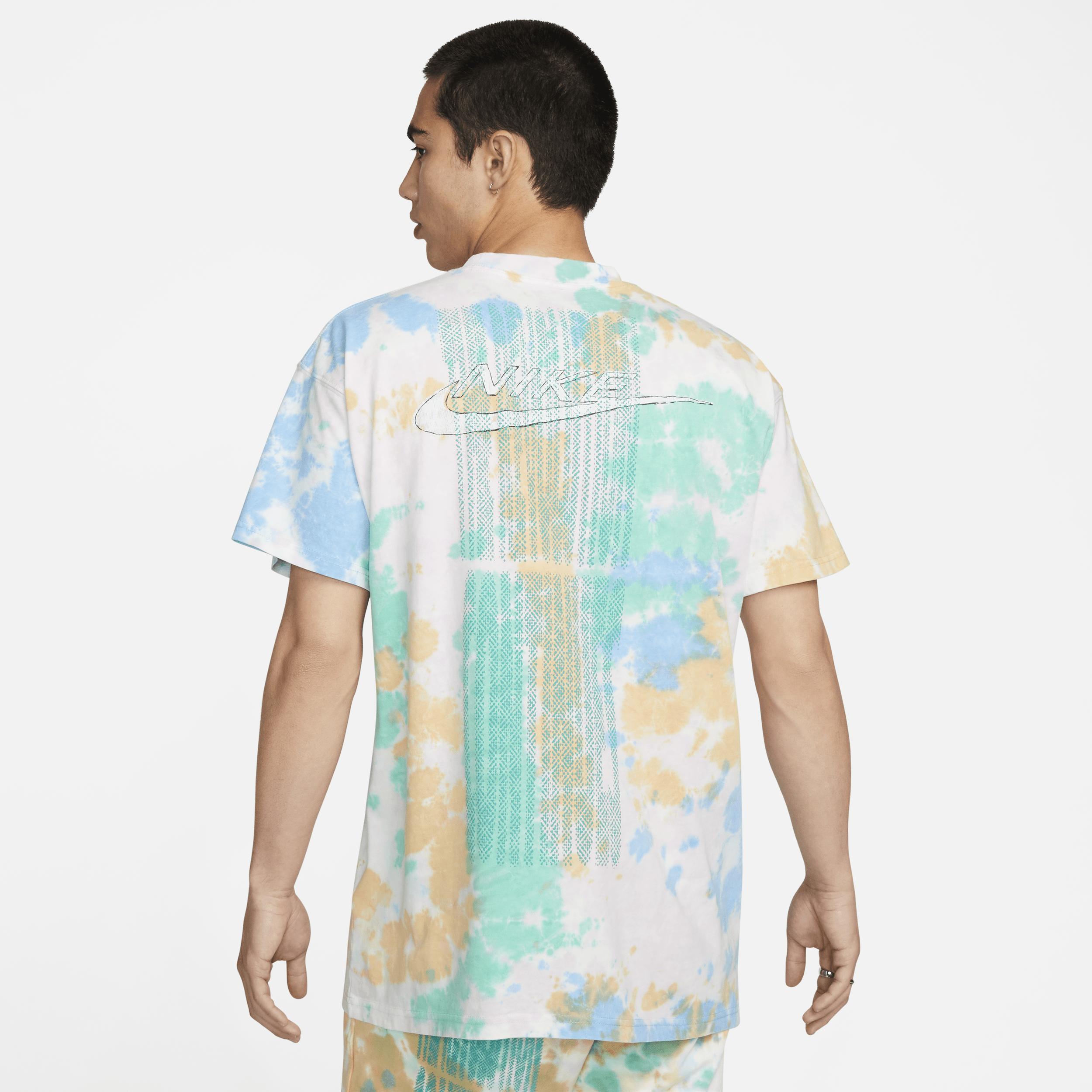 Nike Mens NSW Max 90 Bold Dye Short Sleeve T-Shirt - Photo Blue/Pink/Orange Product Image