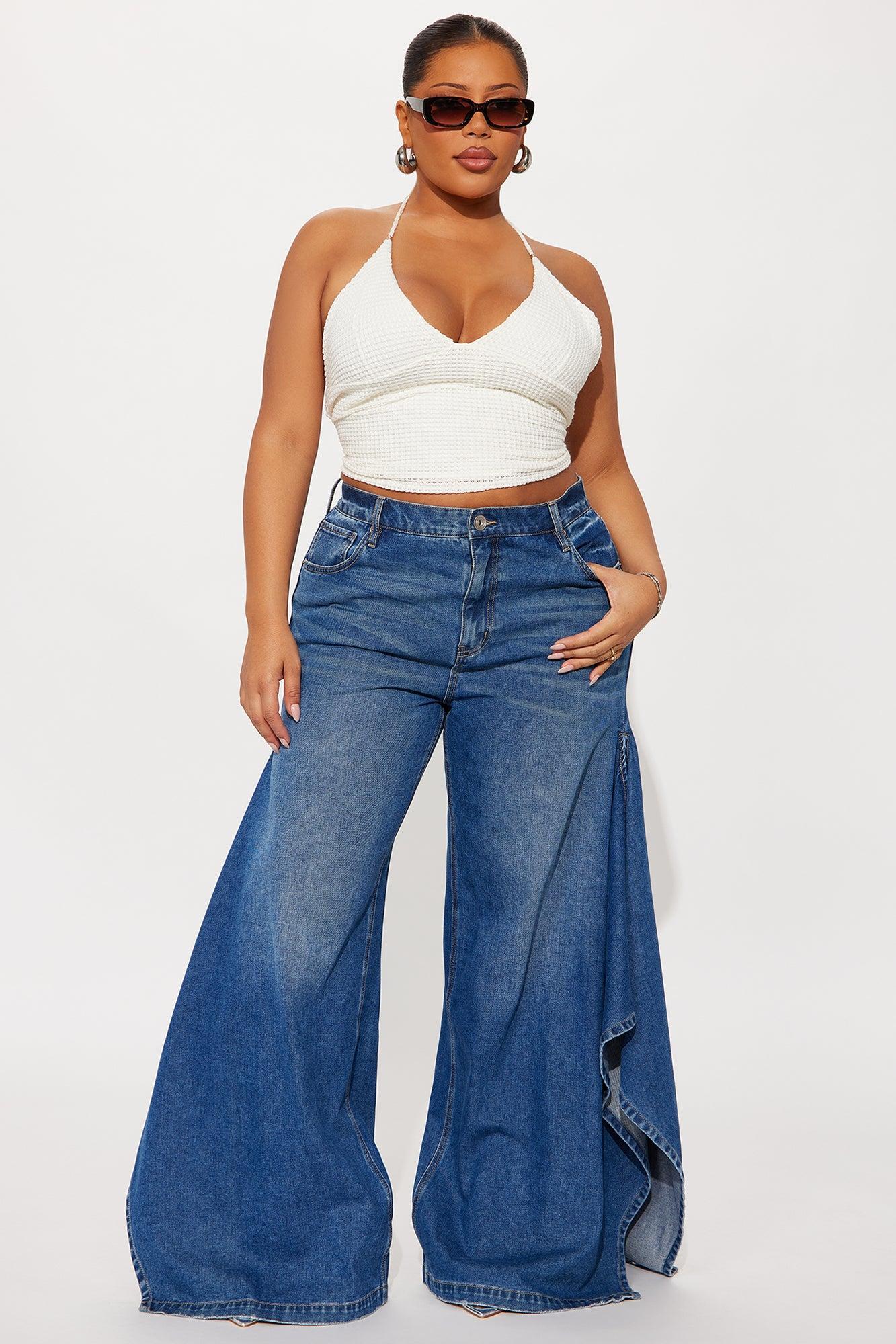 Not The Drama Wide Leg Jeans - Medium Wash Product Image