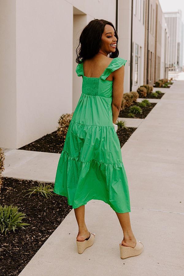 Seaside Serenity Midi In Kelly Green Product Image