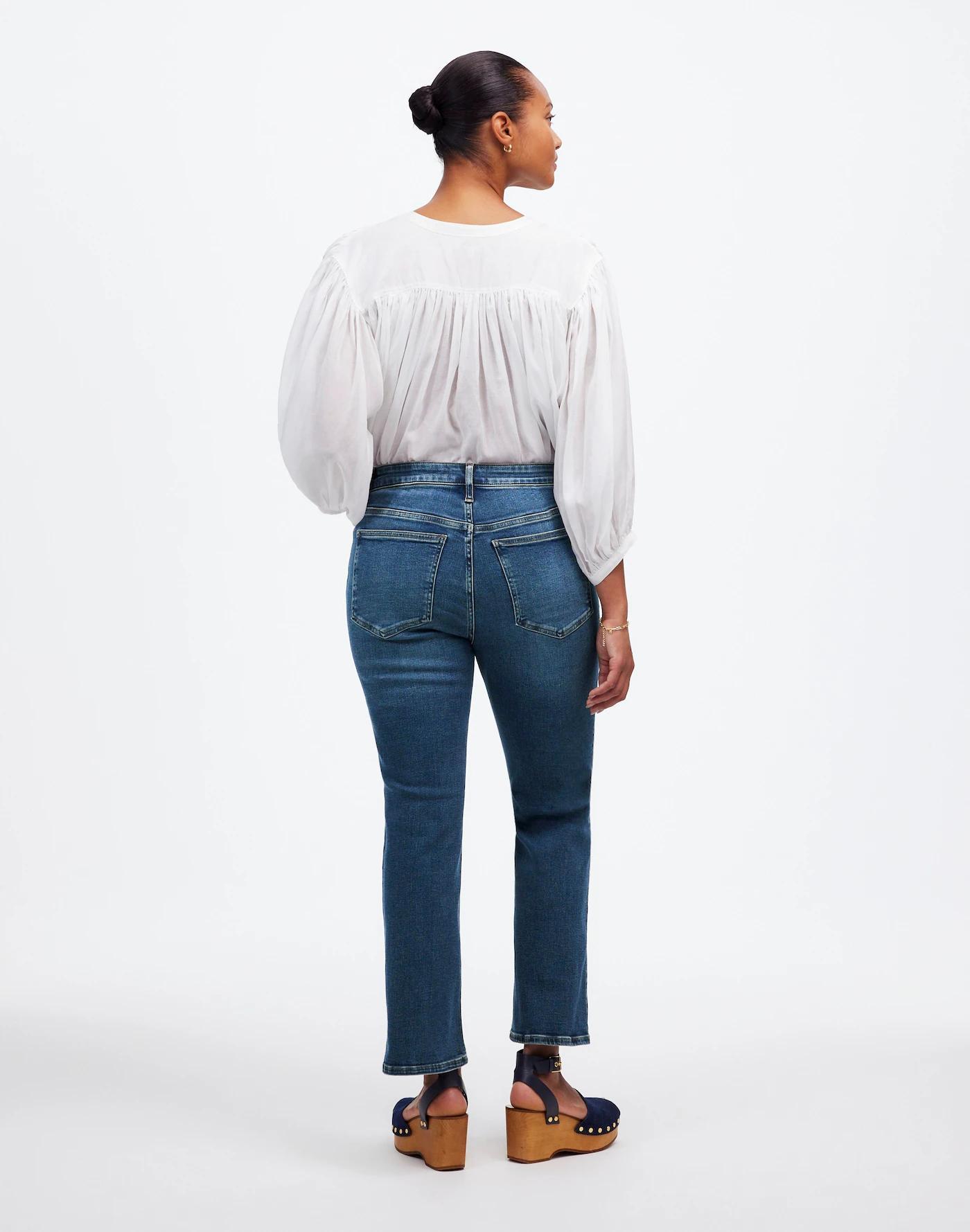 Petite Curvy Kick Out Crop Jeans in Lenoir Wash Product Image
