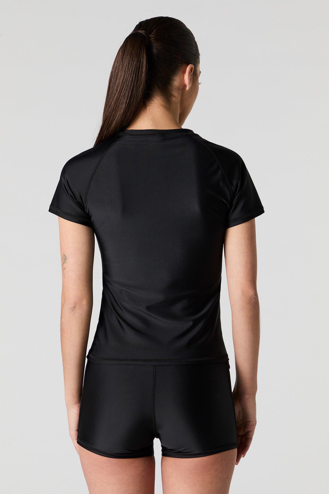Short Sleeve Rashguard Swim Top Female Product Image