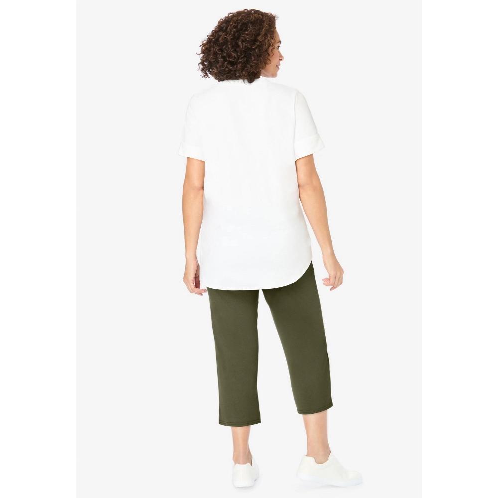 Woman Within Women's Plus Size Short-Sleeve Button Down Seersucker Shirt Product Image