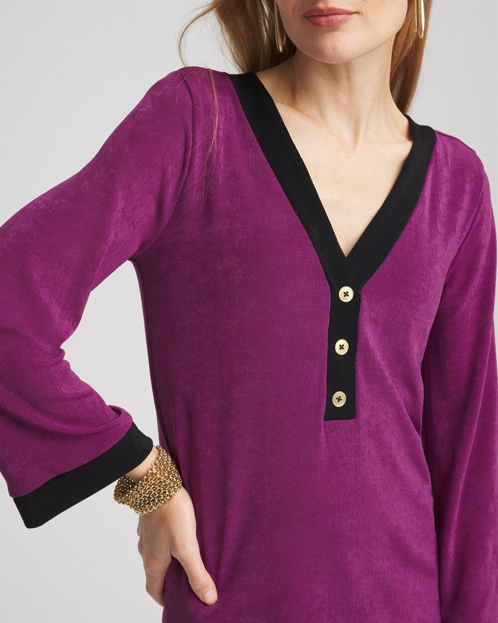 Travelers™ V-Neck Button Top Product Image