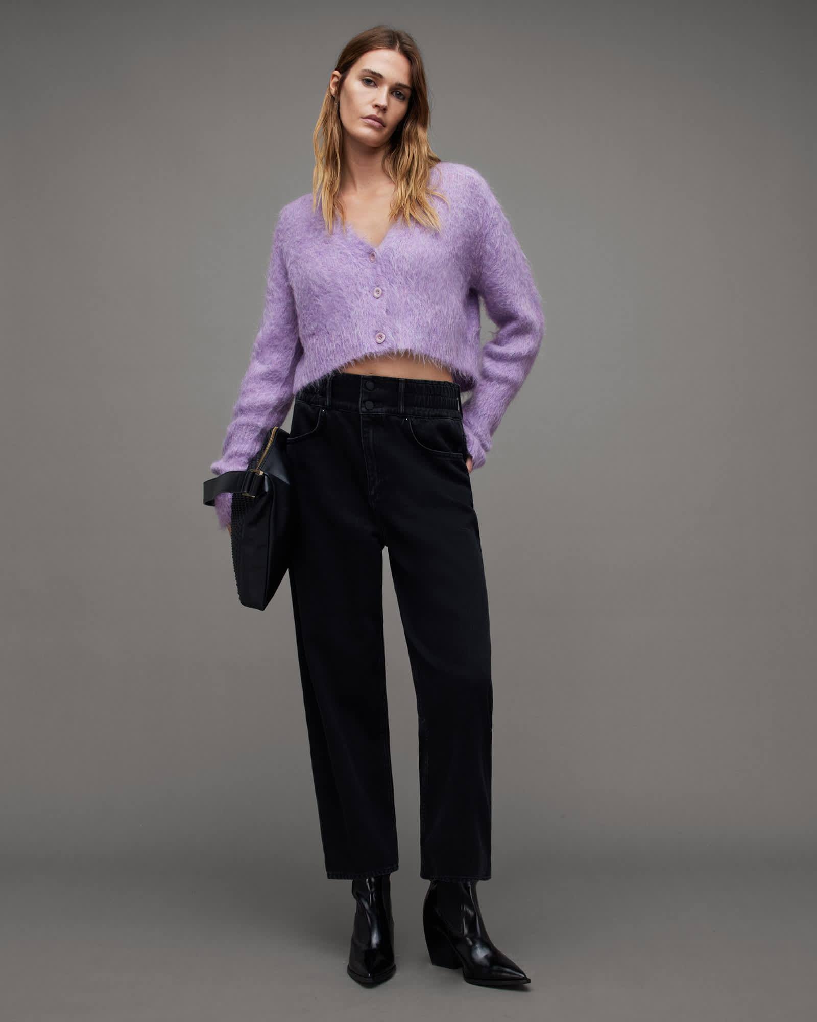 Wick Brushed V-Neck Cardigan Product Image