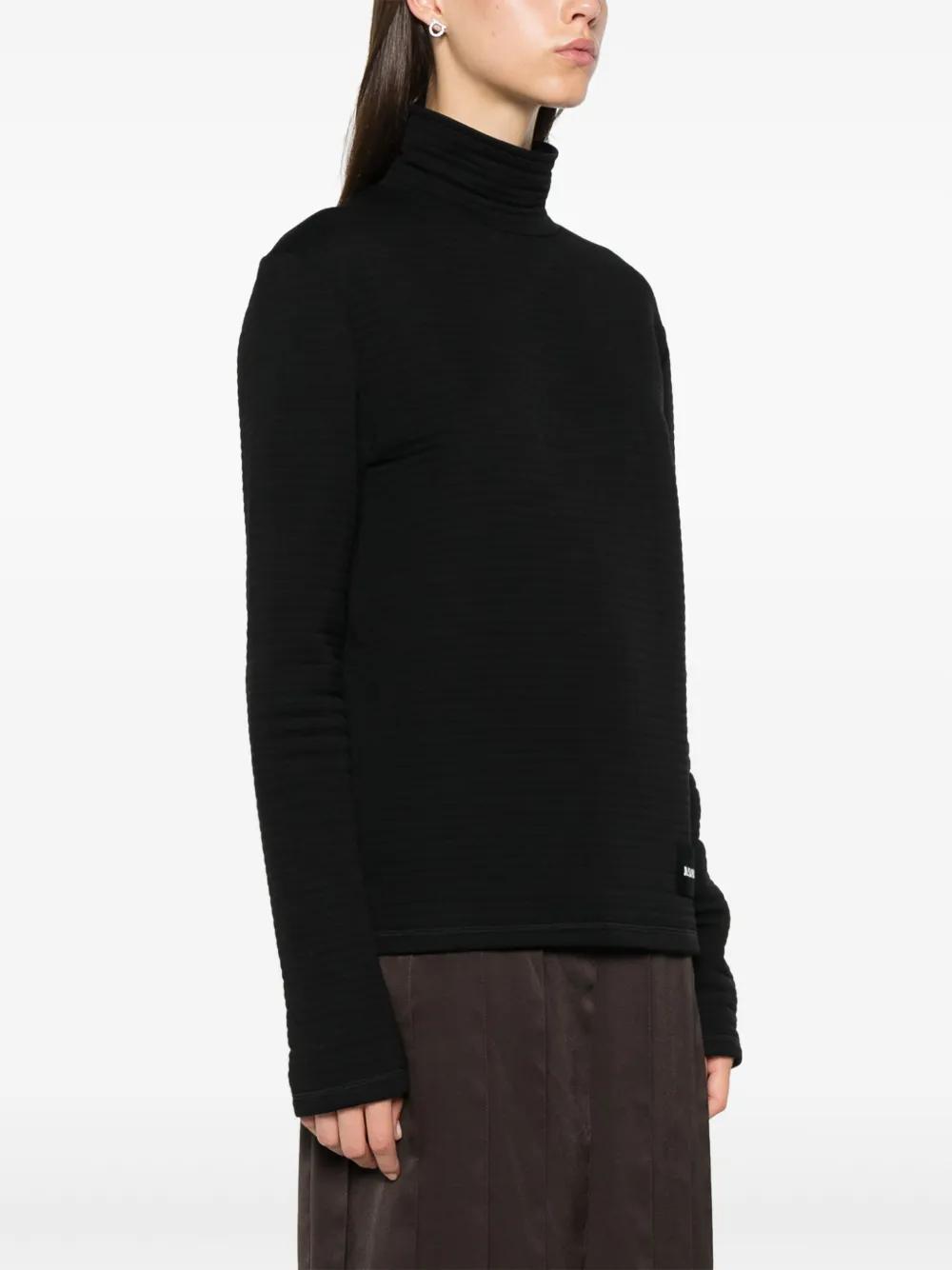 JIL SANDER Logo-patch T-shirt In Black Product Image