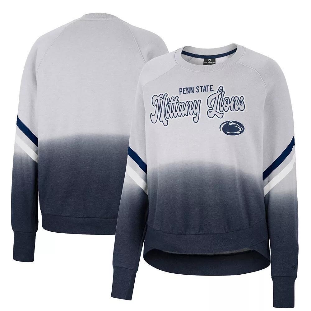 Women's Colosseum Gray Oklahoma Sooners Cue Cards Dip-Dye Raglan Pullover Sweatshirt, Size: Small, Grey Product Image