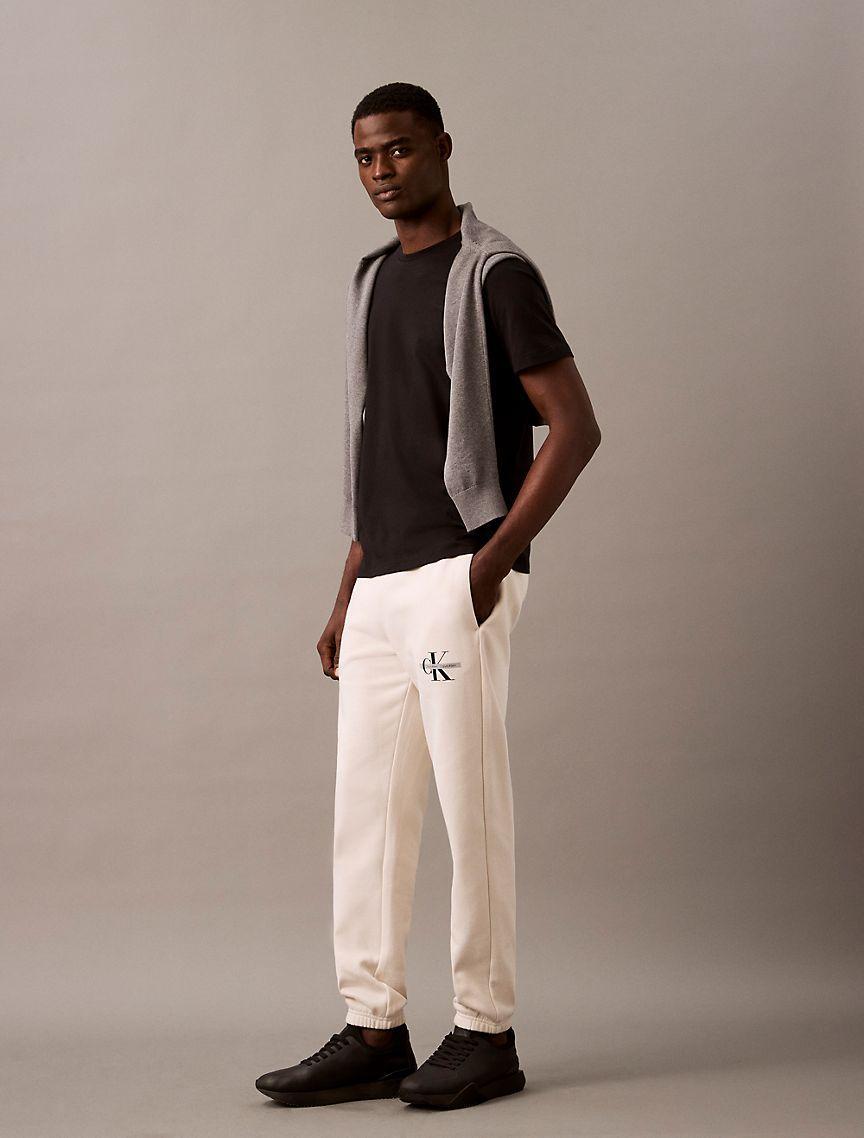 Calvin Klein Mens Archive Logo Fleece Jogger - Red - XS Product Image