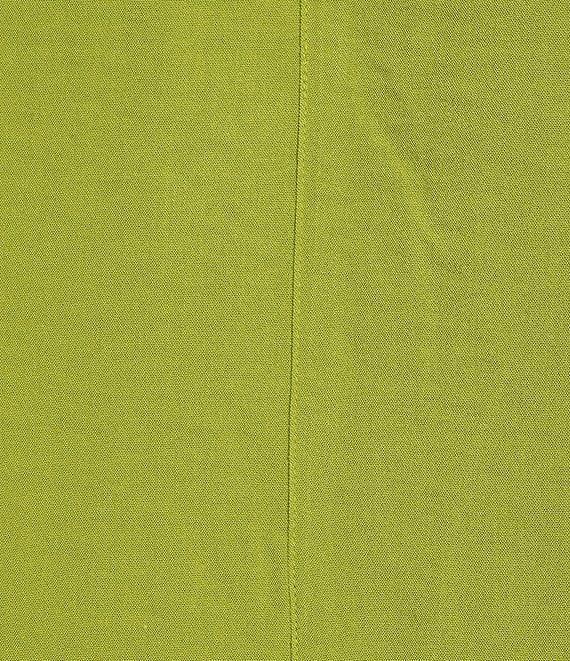 Ali Miles Woven Solid Wire Collar 3/4 Sleeve Pleated Hem Button Front Tunic Product Image