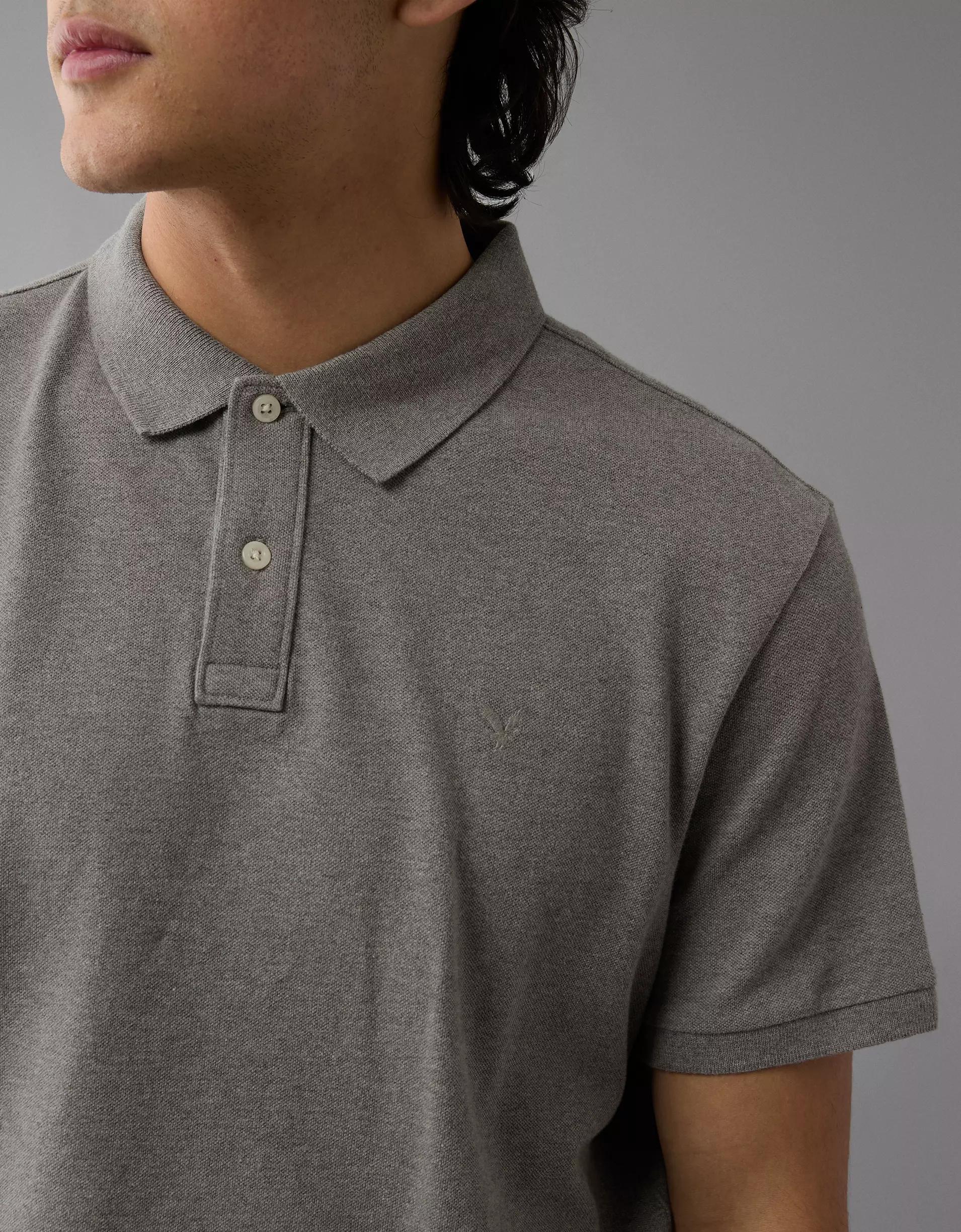 AE Lived-In Pique Polo Shirt Product Image