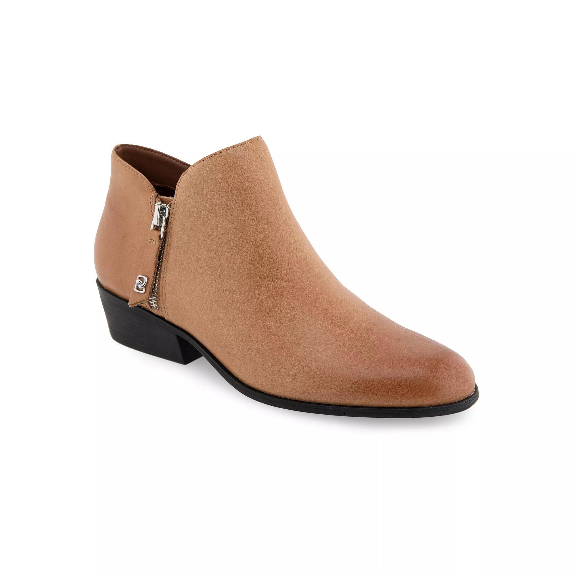 Aerosoles Collaroy Women's Leather Ankle Boots, Size: 7.5, Black Burnished Product Image