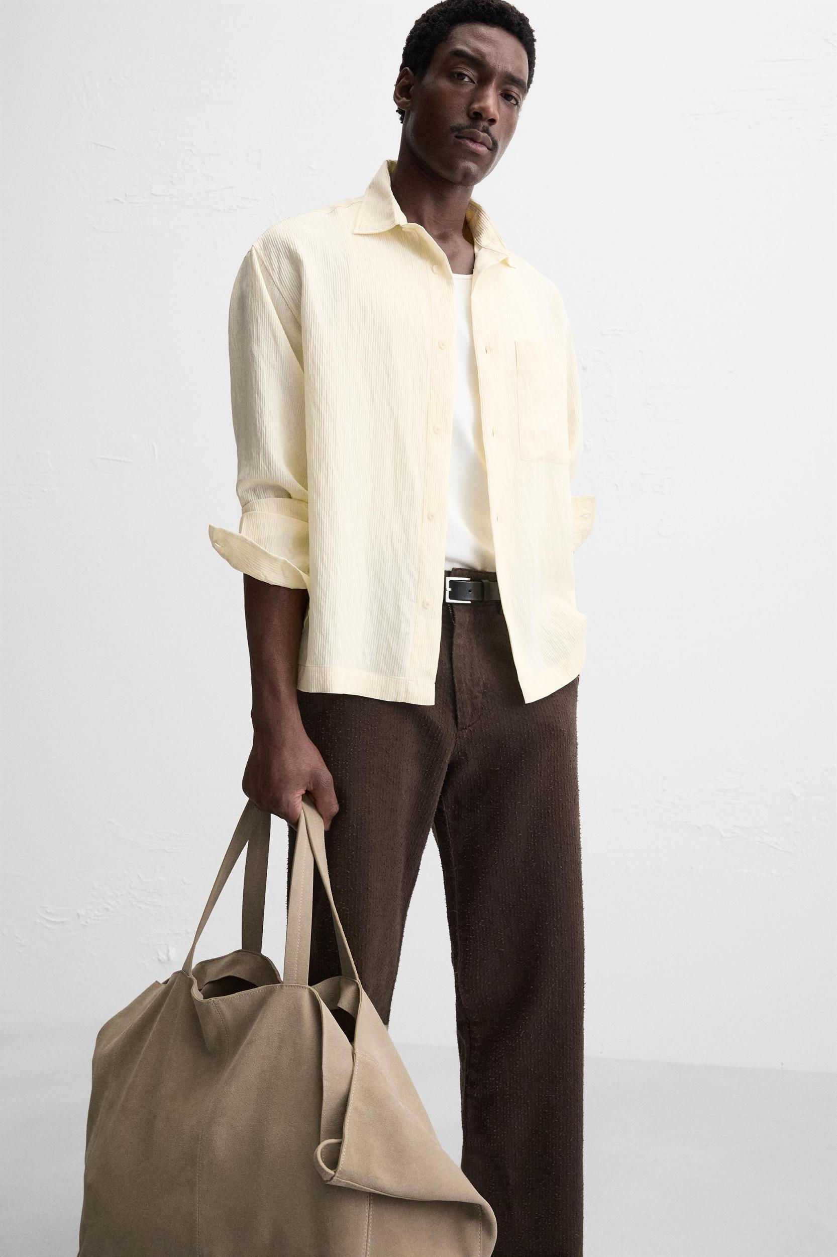STRUCTURED STRAIGHT FIT PANTS Product Image