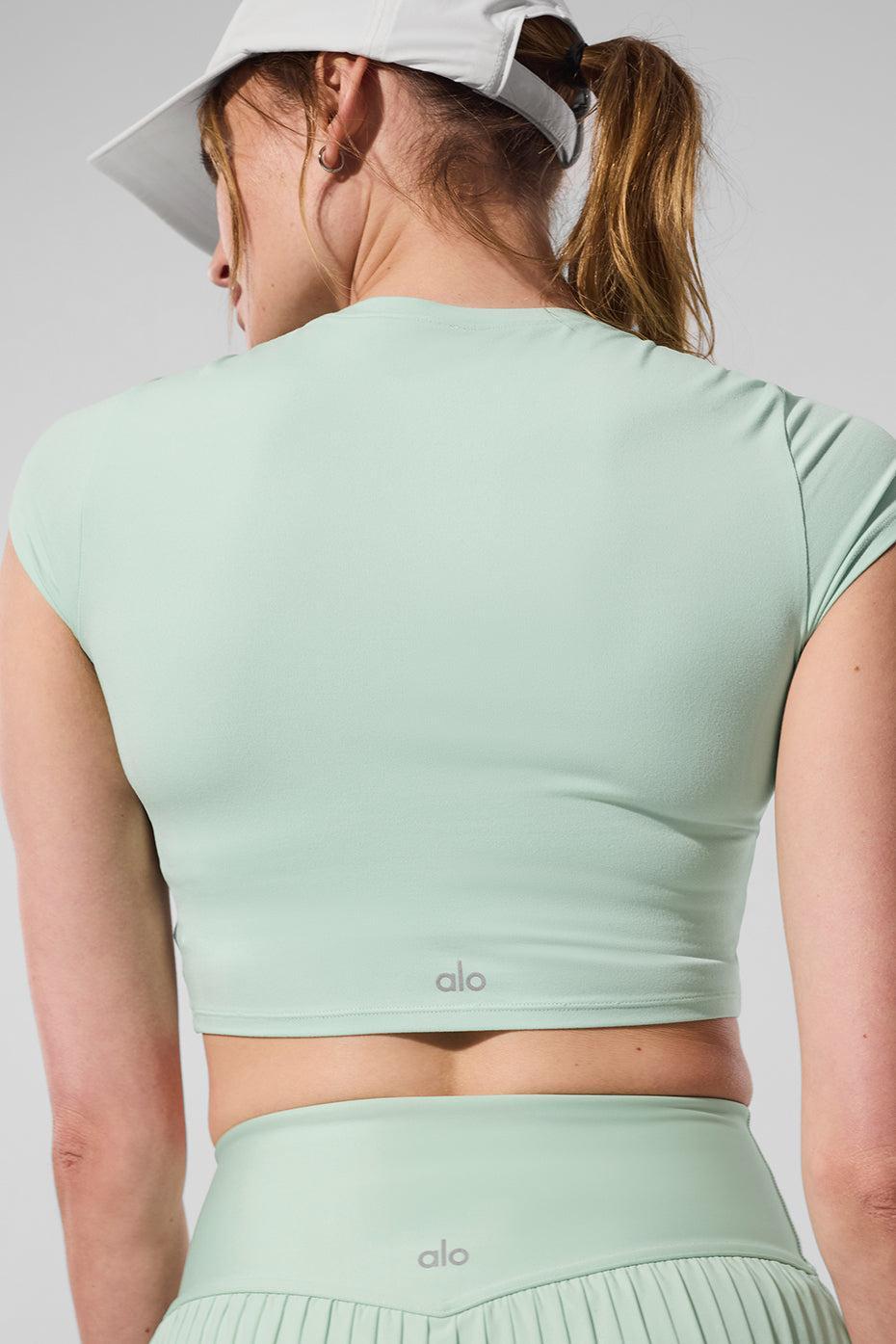 Alosoft Crop Finesse Short Sleeve - Spearmint Product Image