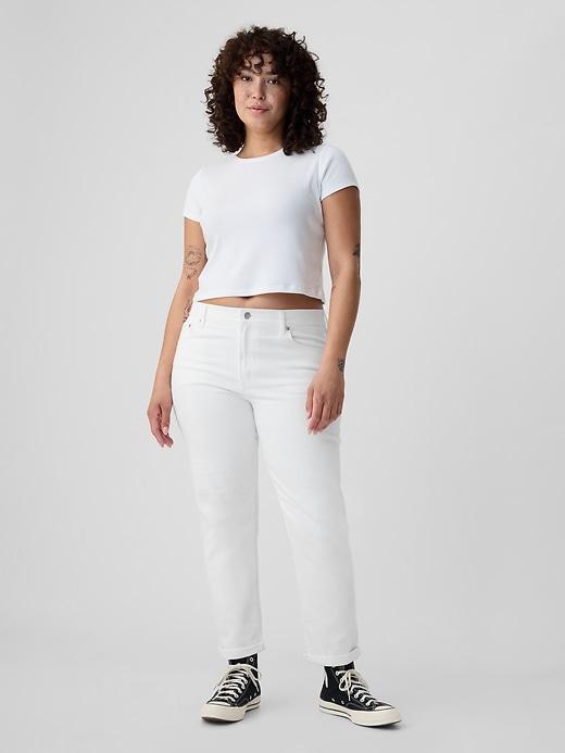 Mid Rise Girlfriend Jeans Product Image