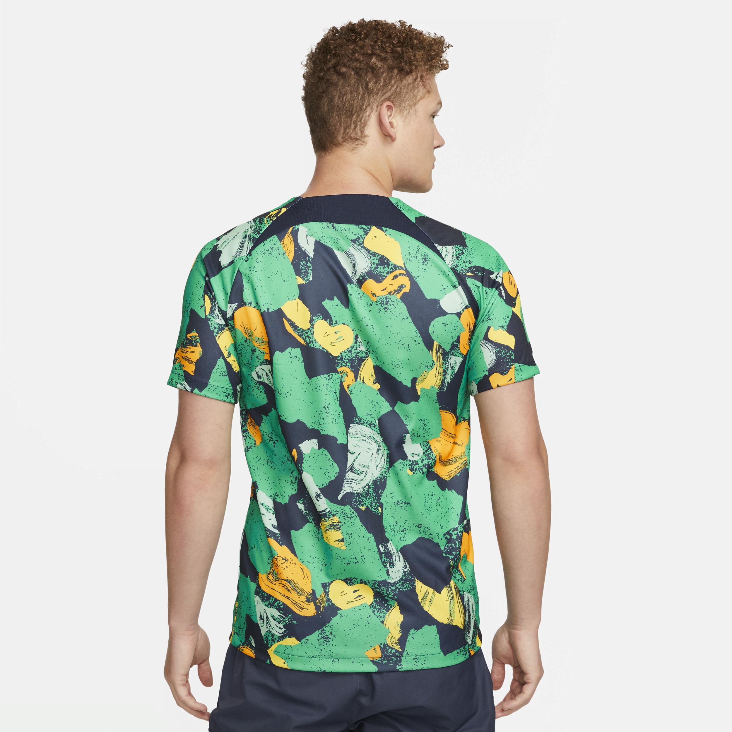 Mens Nike Green, Yellow Australia National Team 2022/23 Pre-Match Top - Green, Yellow Product Image
