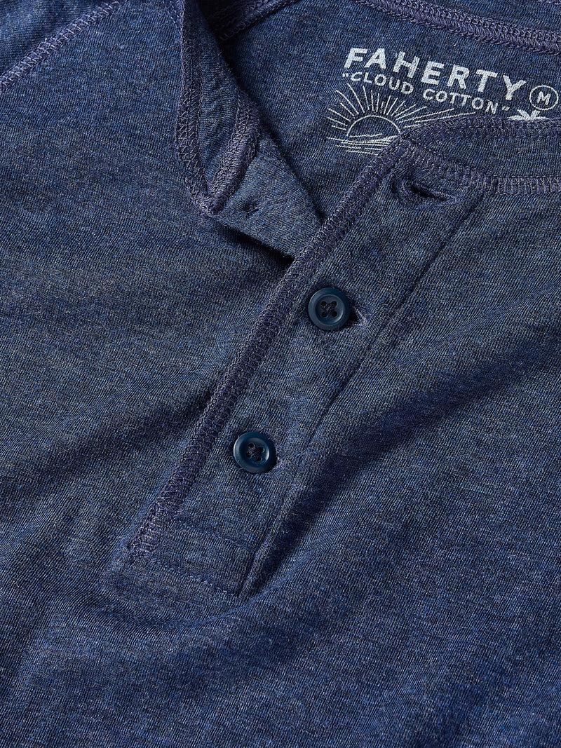 Long-Sleeve Cloud Henley - Baltic Navy Heather Product Image
