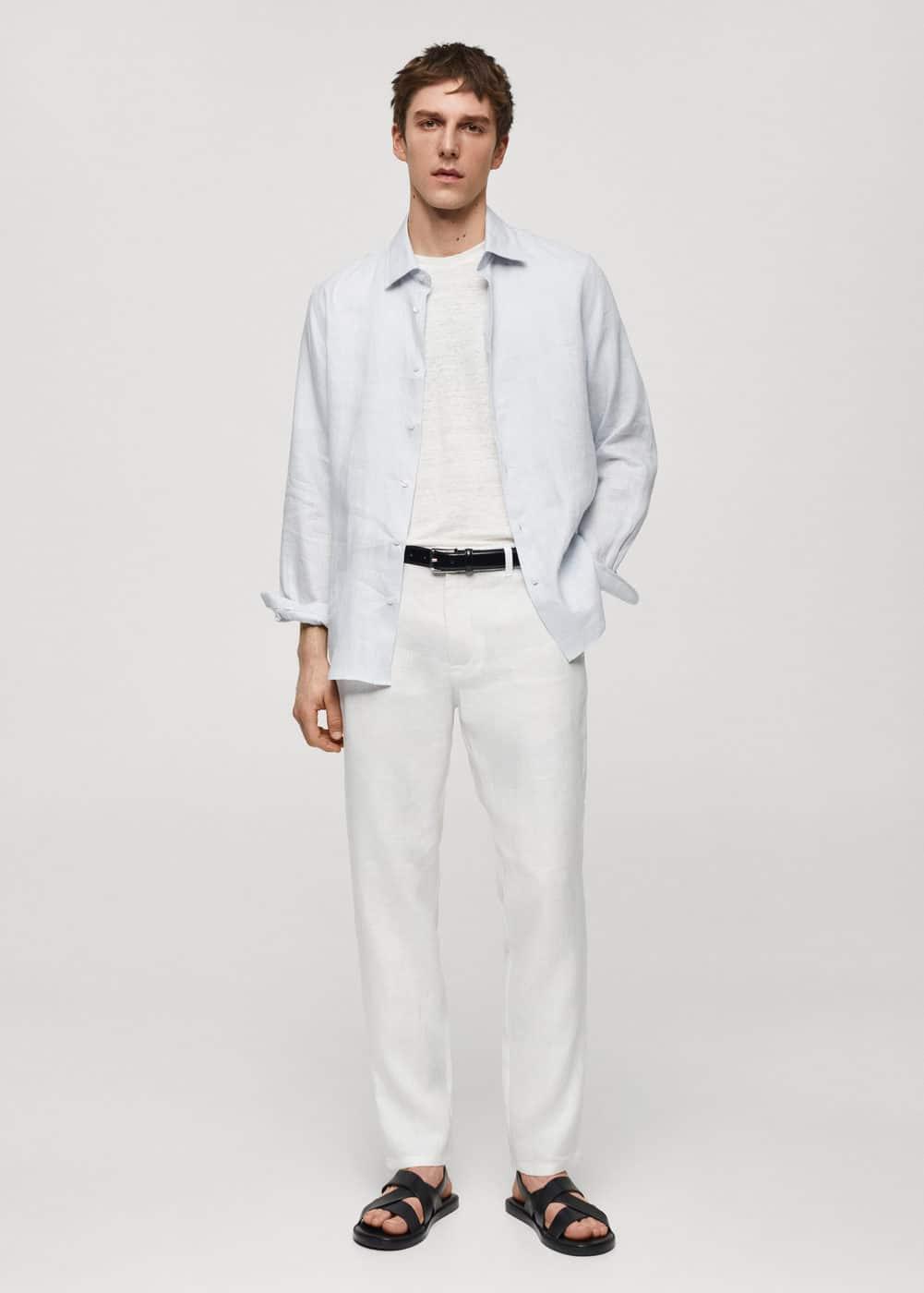 Mango Mens Cotton Trousers Product Image