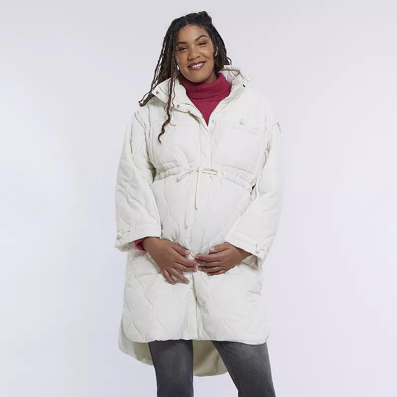 Maternity Motherhood® Puffer Jacket, Women's, Size: Medium-Mat, Black Product Image