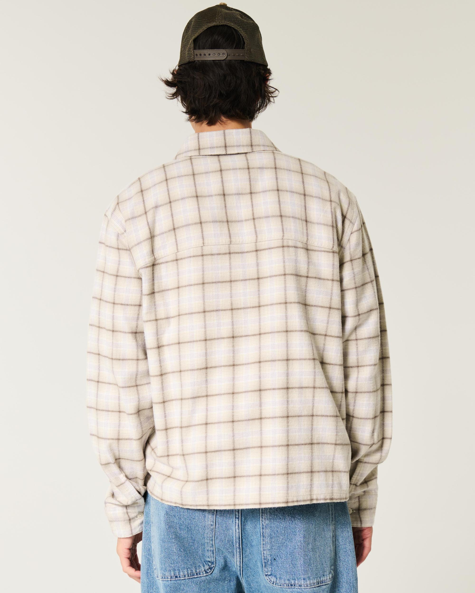 Flannel Button-Through Overshirt Product Image
