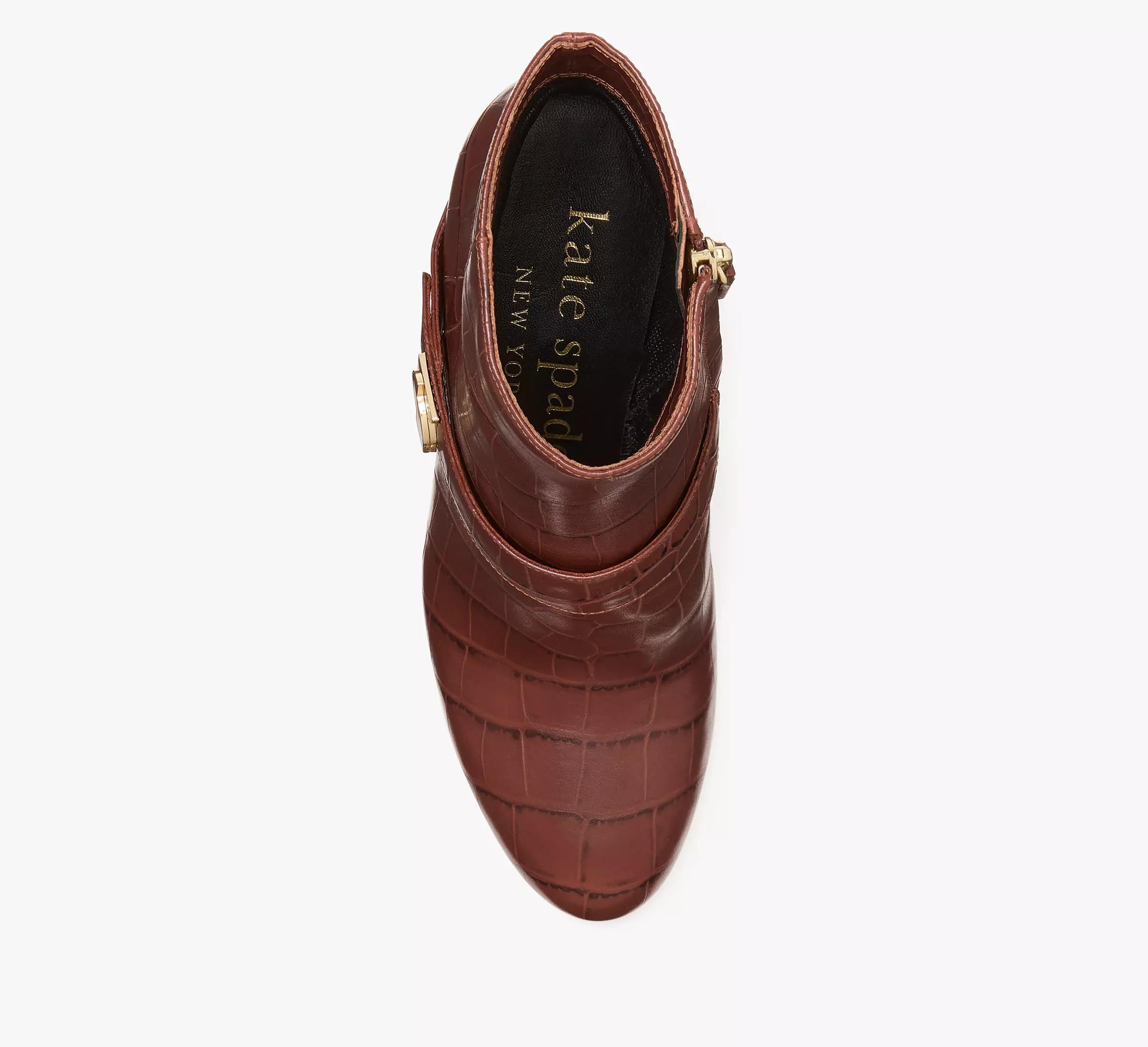 Dakota Croc-embossed Booties Product Image