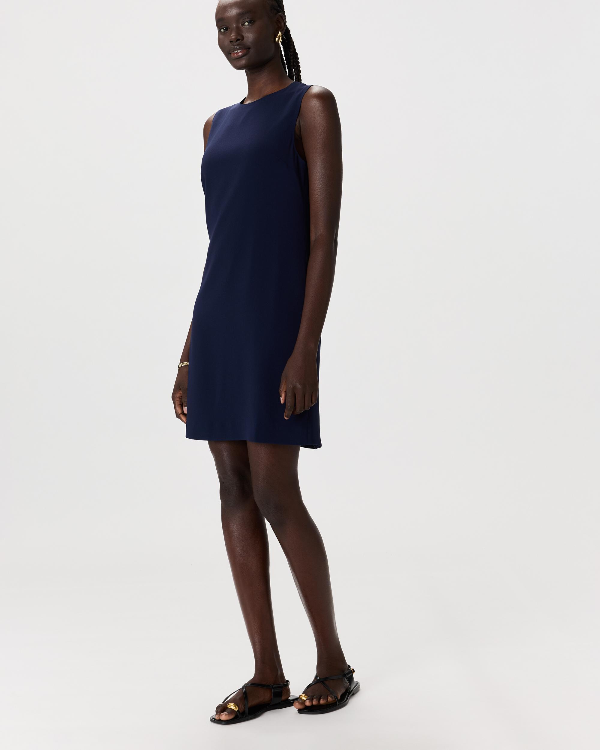Quince | Women's Fluid Crepe Sleeveless Shift Dress Size XS, Polyester Product Image
