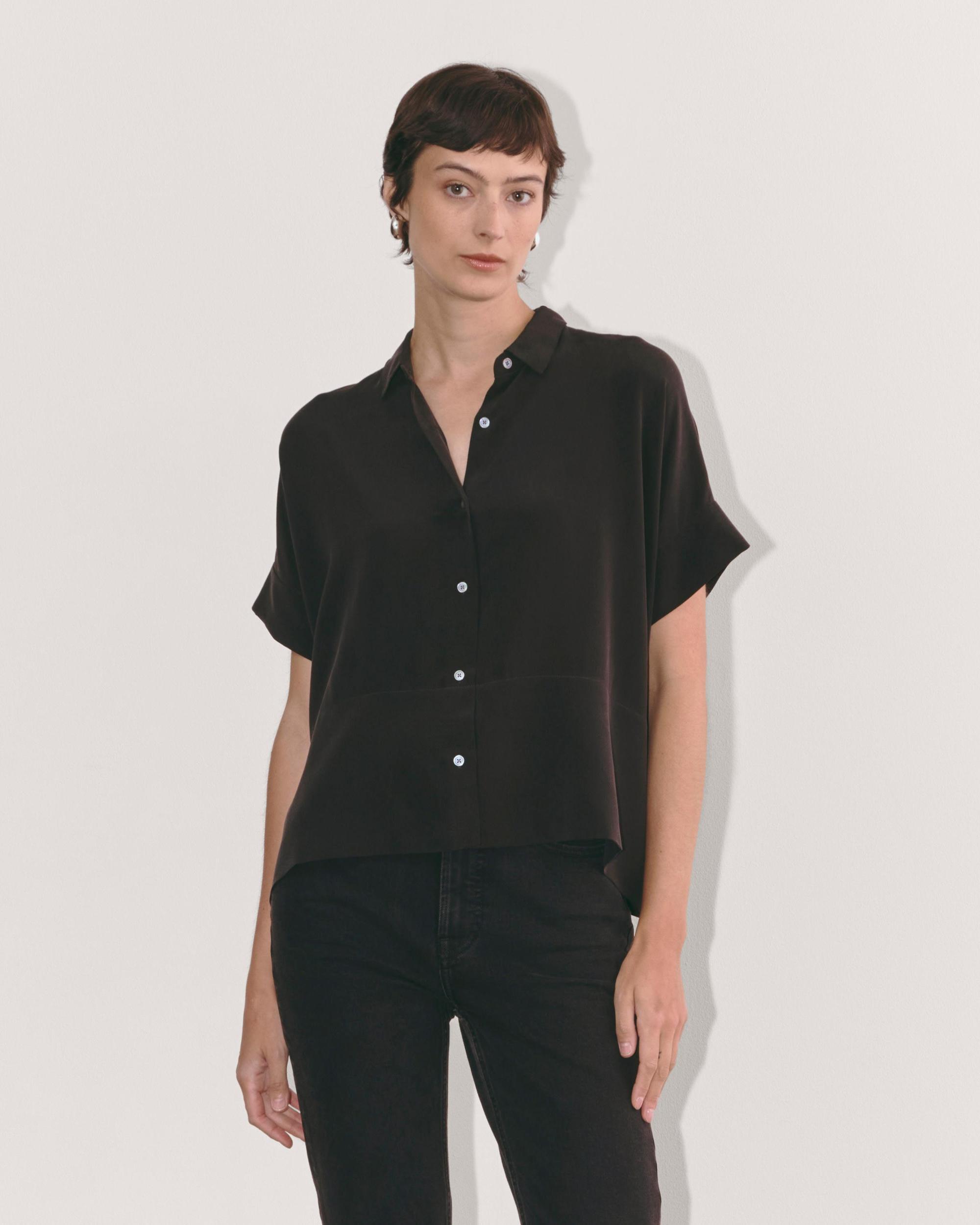 The Boxy Shirt in Washable Silk Product Image