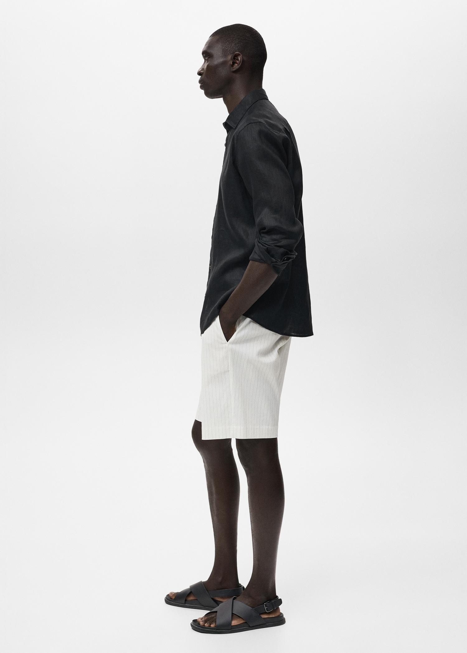 Linen 100% shirt - Men | MANGO USA Product Image