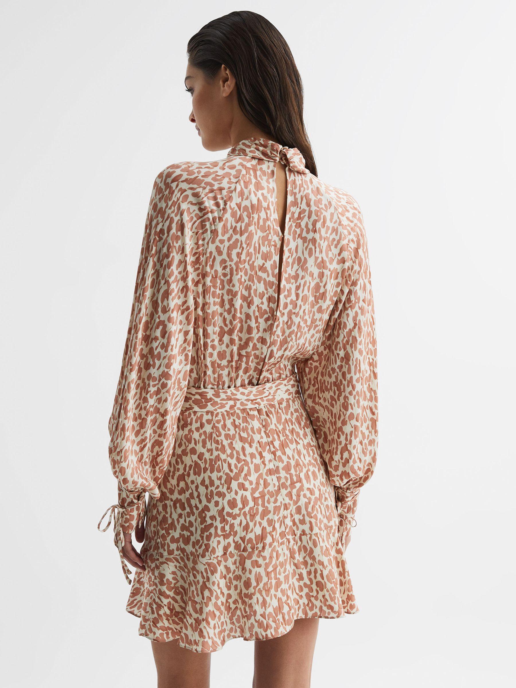 Animal Print Mini Dress in Neutral Product Image