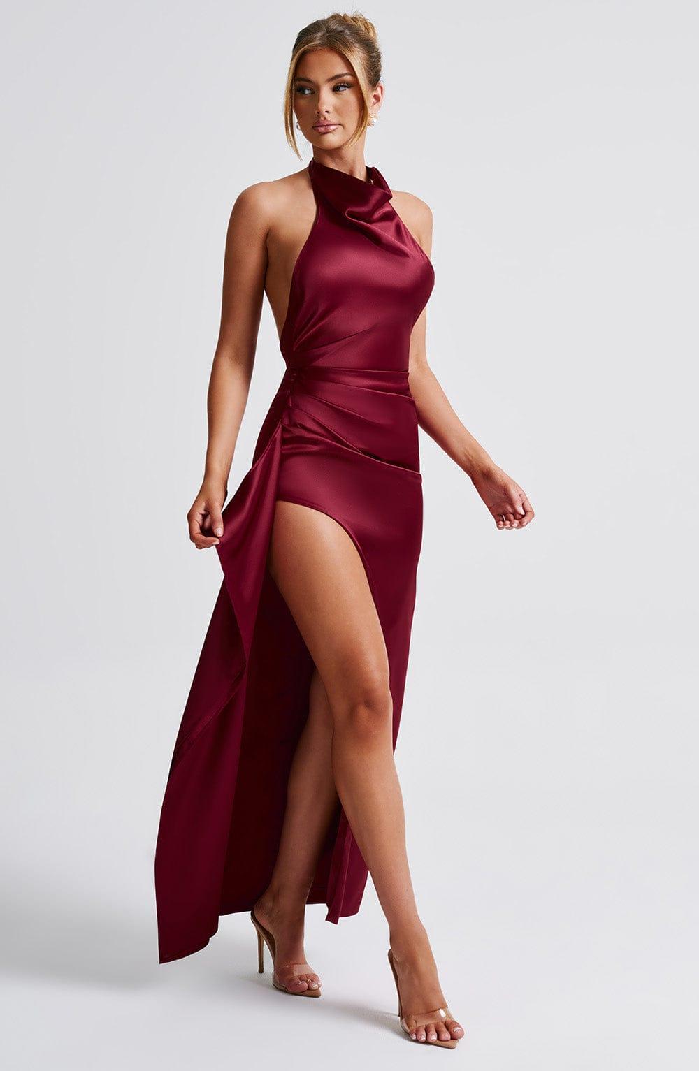 Colette Maxi Dress - Burgundy Product Image