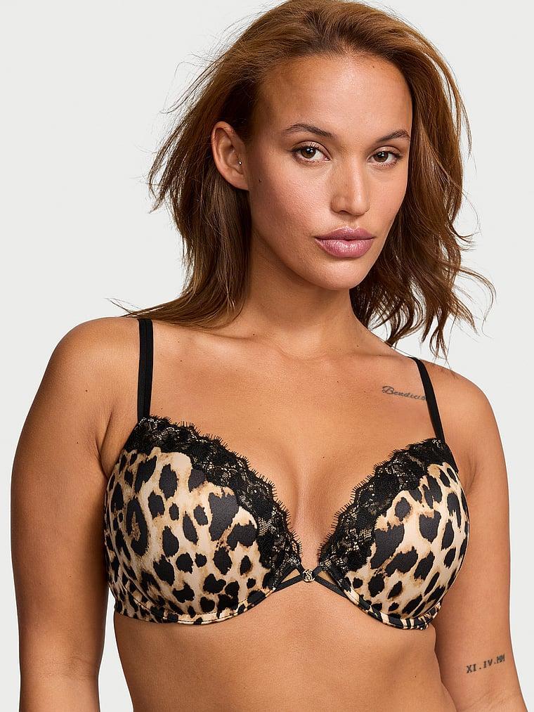 Smooth Lace-Trim Push-Up Bra Product Image