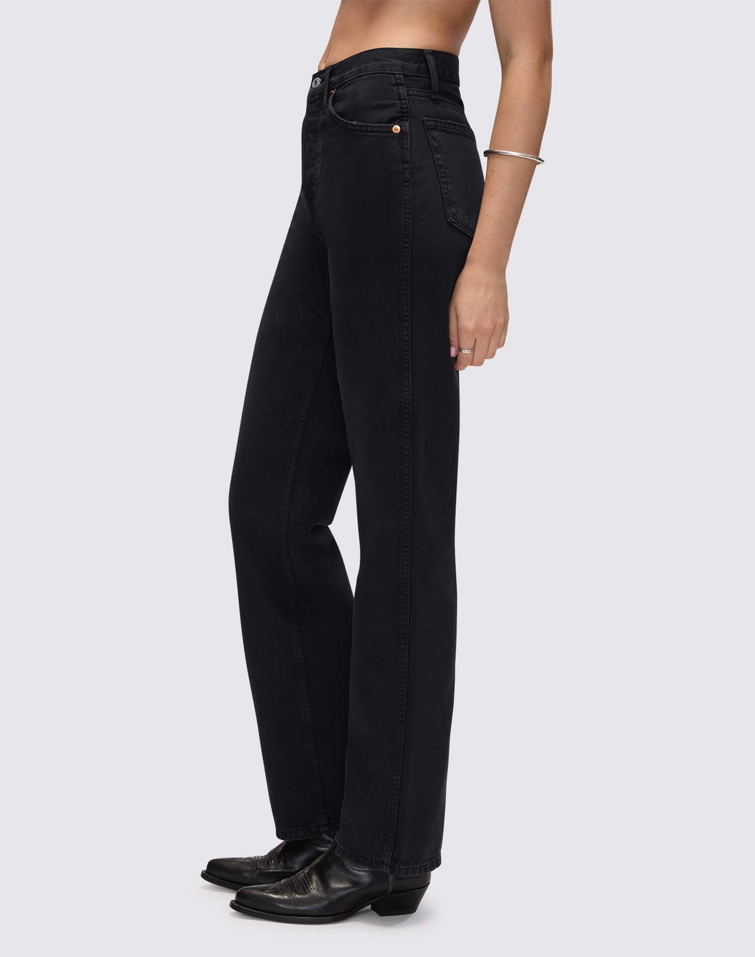 High Rise Loose -  Washed Black Female Product Image
