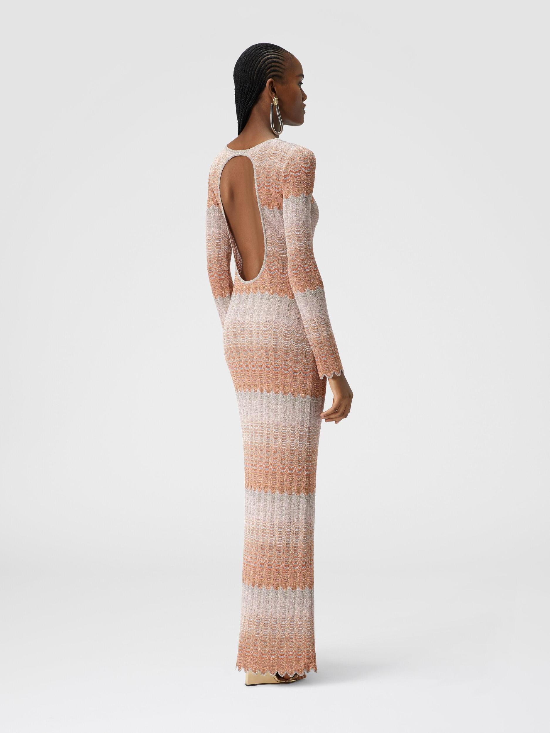 Long dress with lamé Greek motif Product Image