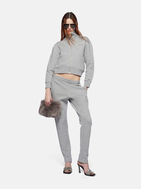 Melange grey long pants Product Image