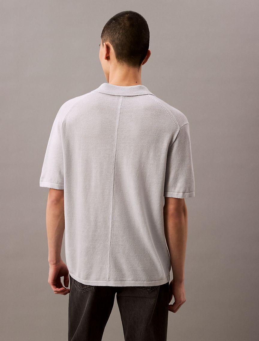 Linen Blend Polo Shirt Product Image