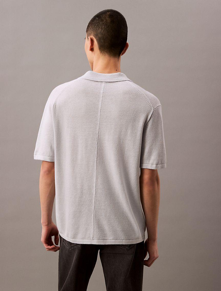 Linen Blend Polo Shirt Product Image