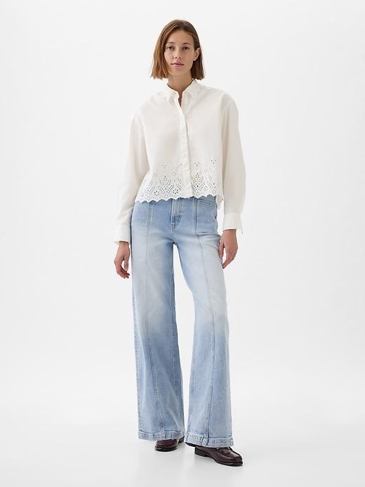 High Rise Stride Wide-Leg Jeans Product Image