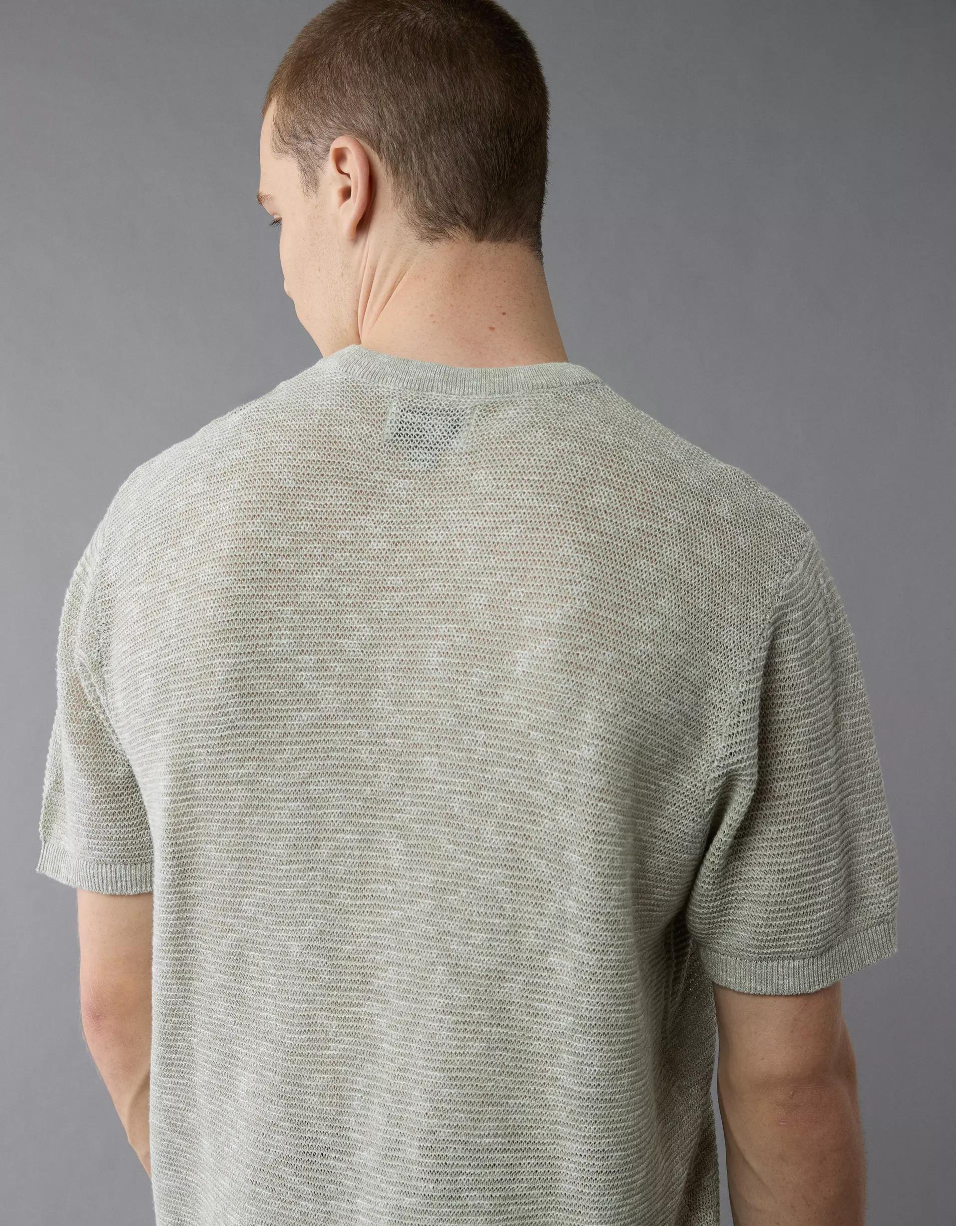 AE Linen-Blend Sweater T-Shirt Product Image
