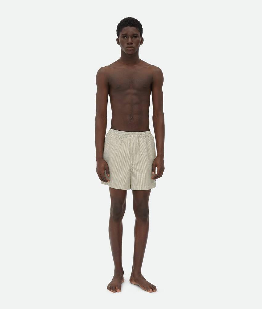 Men's Seersucker Swim Shorts in Chalk/cactus Product Image