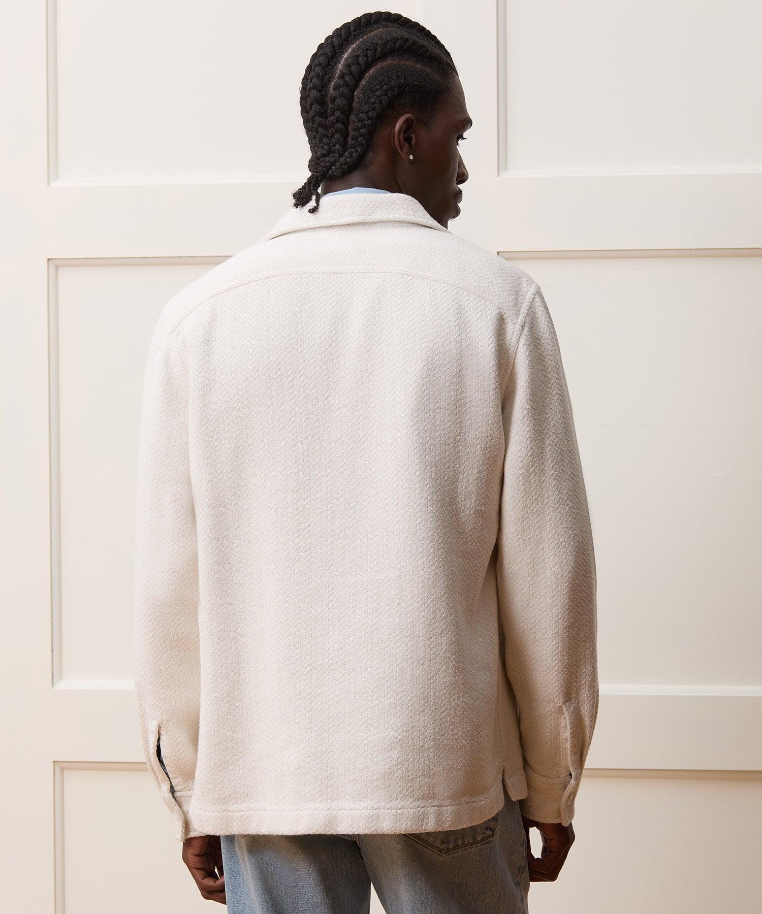 Linen-Cotton Textured Shirt Jacket Product Image
