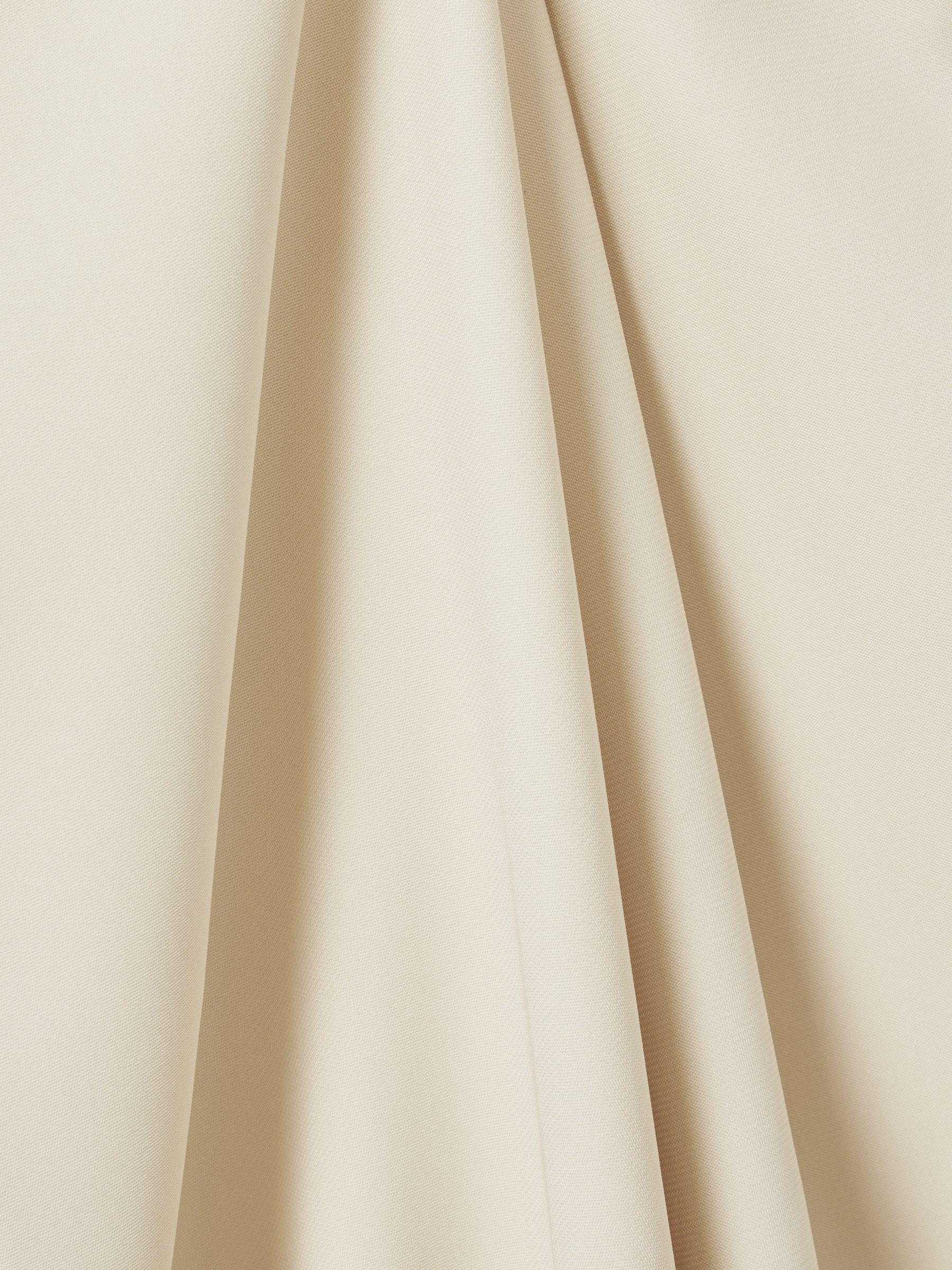 Atelier One-Shoulder Drape Back Maxi Dress in Off White Product Image