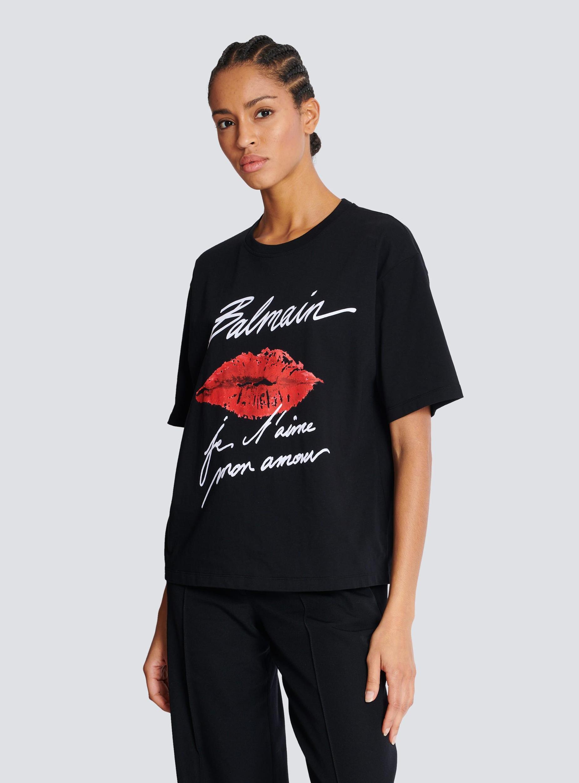 Short-sleeved T-shirt with Kiss print Product Image